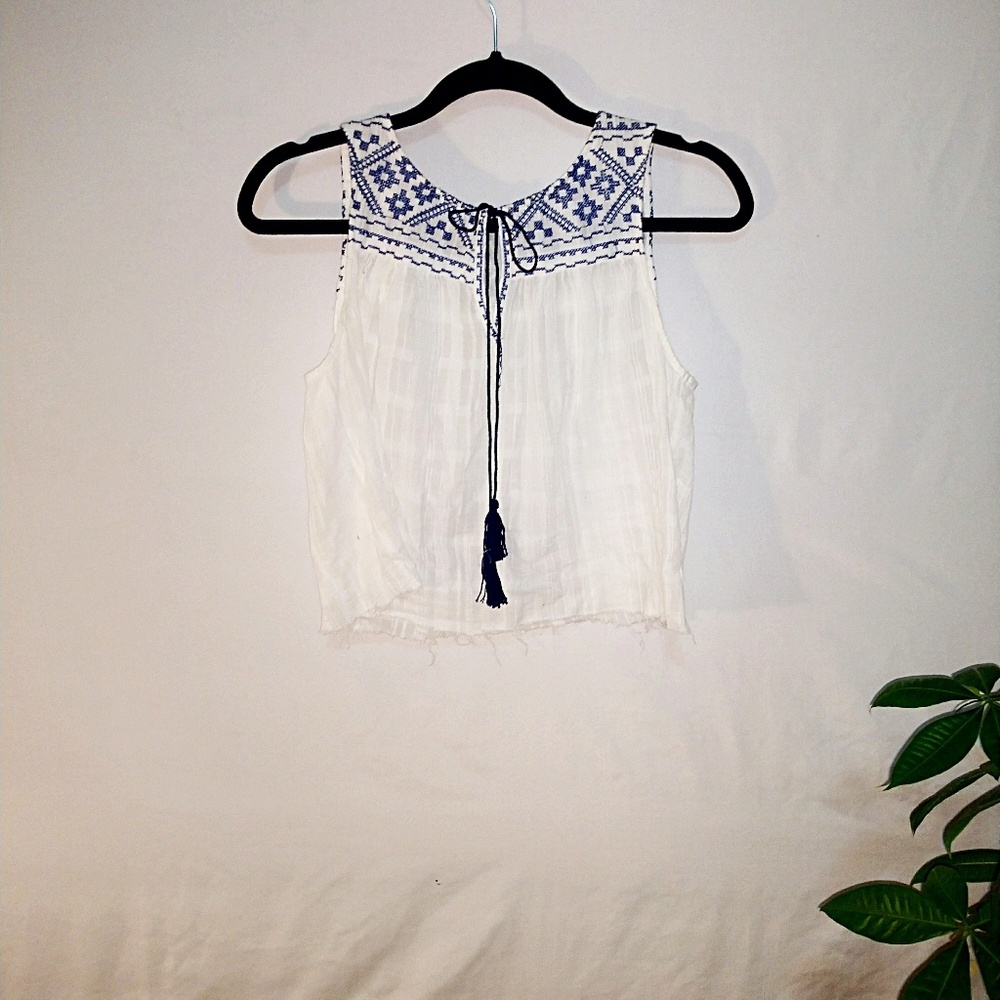 Cropped & upcycled tank crop